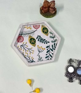 Decorative Hexagonal Tray/ coaster