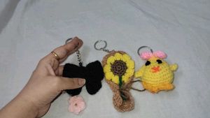 Crochet Keychains (Set of 3)