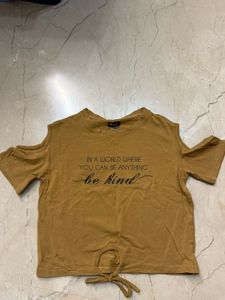 Graphic Cold Shoulder T-Shirt