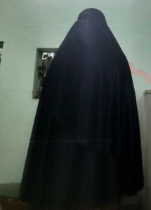 Elegant Navy Blue Abaya and Hijab Set