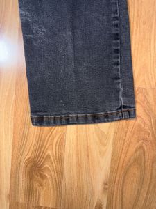 Balmain Style Dark Wash Moto Jeans