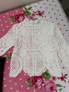 Elegant White Lace Top