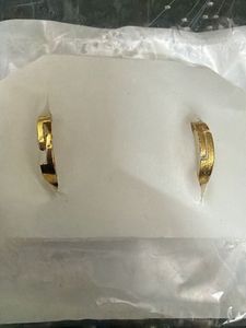 Ornate Gold Tone Stud Rings