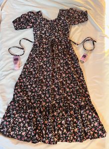 Chic Floral Print  Dress