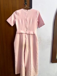 Chic Pink Jumpsuit with Button Detail