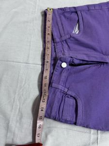 Vibrant Purple Wide-Leg Jeans