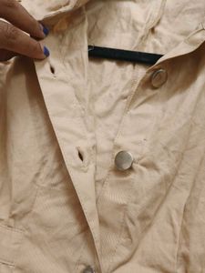 Chic Khaki Button-Up Shirt Dress