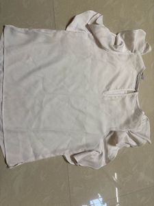 Coast Off-White Cold-Shoulder Ruffle Sleeve