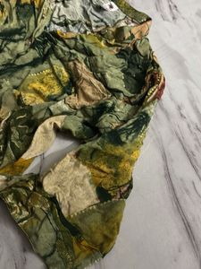 Unique Abstract Print Button-Up Shirt