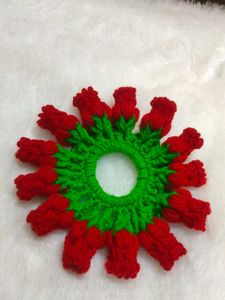 Crochet Flower Hair Tie