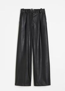 H&amp;M Wide Leg Faux Leather Pants