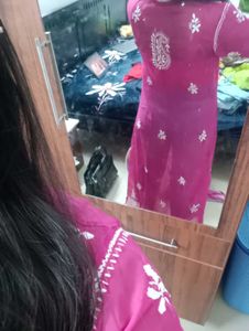 Purple Chikankari Kurta