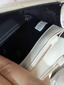Ysl White Chevron Chain Bag