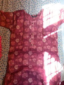 Women's Pink Floral Kurta