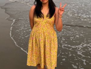 Yellow beach dress