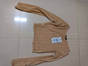 Sheer Striped Long Sleeve Top