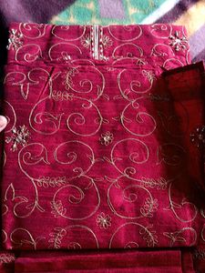 Elegant Red Embroidered Jacket