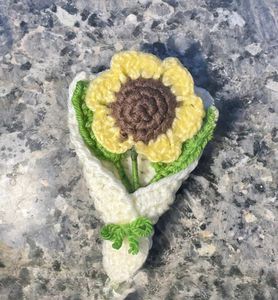 crochet 100% handmade sunflower bouquet