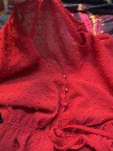 Charming Red Mini Dress/jumper