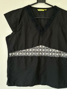 Black Embroidered Top
