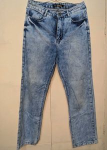 Straight Light-Acid Wash Jeans