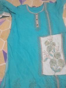 Beautiful Teal Blue Kurti