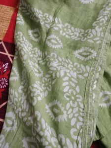 Green saree with blouse