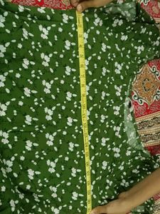 Chic Green Floral Print Dress