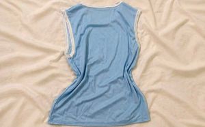 Vintage Street style Blue Graphic Tank Top