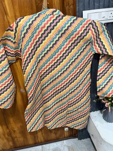Vibrant Zigzag Print Kurta