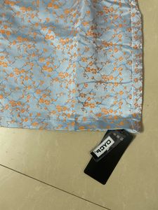 Light Blue Floral Cheongsam Dress