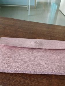 Chic Pink Faux Leather Clutch