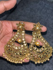 Exquisite Kundan & Pearl Dangler Earrings