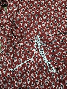 Maroon Kurta with White Print