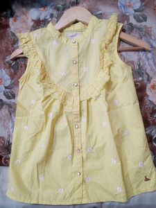 Lemon Flower Print Top
