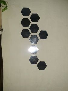Hexagon Fake Mirror Wall Decor