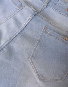 Light Wash Distressed Flare Jeans