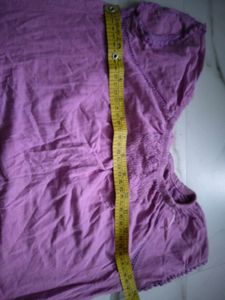 Purple Tunic Top with Pom