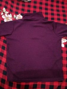 Ribbed Collared Pullover Top