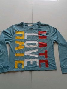 Long Sleeve "Love Hate" Graphic Top