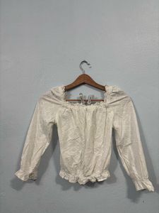 H&amp;M Broderie Anglaise Off-Shoulder Top