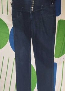 Dark Wash High-Waisted Jeans