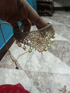 Elegant Pearl &amp; Crystal Choker Necklace