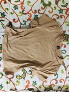 Basic Tan Short Sleeve T-Shirt