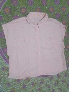 Light Pink Collared Button-Up Shirt