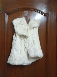 Cream Furry Vest
