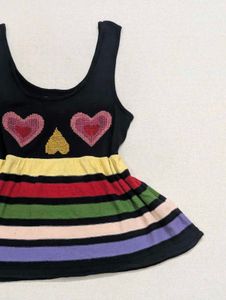 Vintage Y2K Kidcore Heart Top 🌈