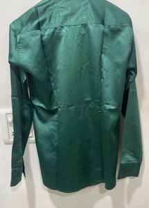 Men's Green Satin Shirt