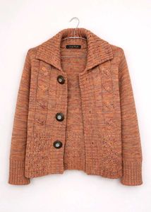 Cozy Knit Button-Up Jacket