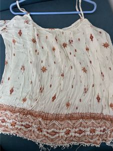 off shoulder top with full sleeve